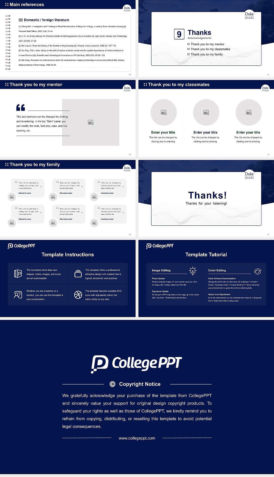 Trinity College of Arts and Sciences Graduation Thesis Defense PPT Template16:9 ratio PPT effect preview image7