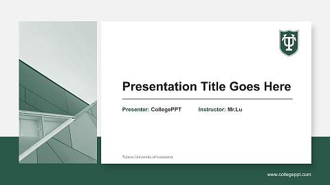 Tulane University of Louisiana General Purpose PPT Template