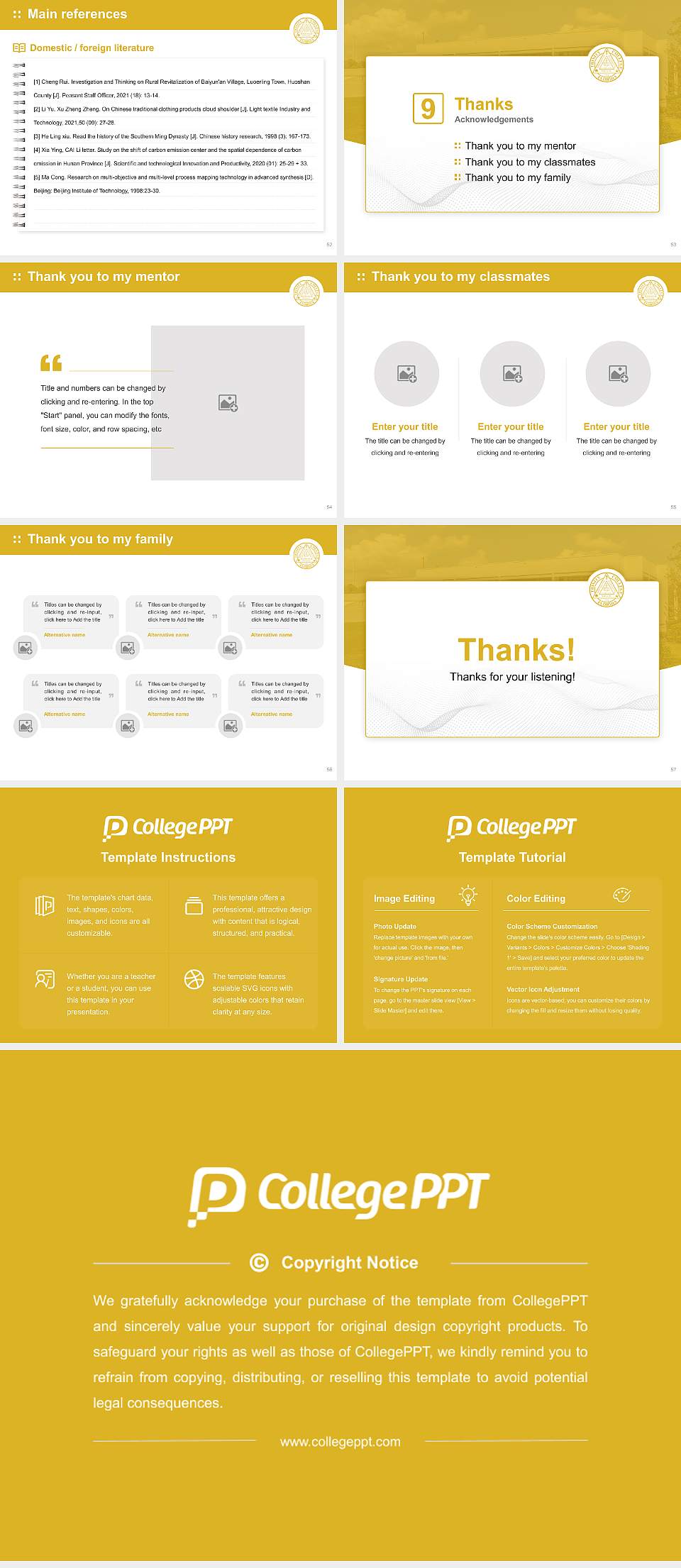 Trinity College of Florida Graduation Thesis Defense PPT Template4:3 ratio PPT effect preview image7