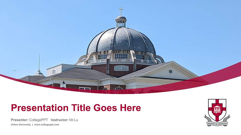 Union University Course/Courseware Creation PPT Template16:9 ratio PPT effect preview image