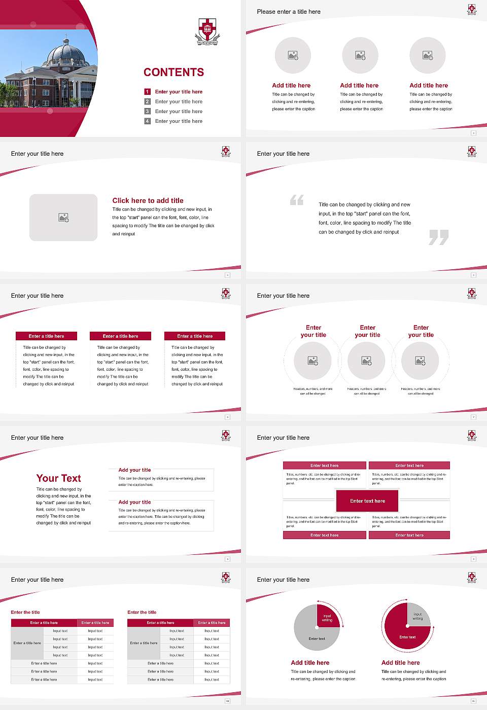 Union University Course/Courseware Creation PPT Template16:9 ratio PPT effect preview image2