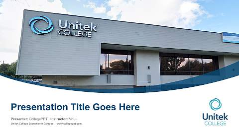 Unitek College Sacramento Campus Course/Courseware Creation PPT Template
