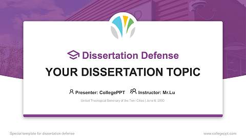 United Theological Seminary of the Twin Cities Graduation Thesis Defense PPT Template