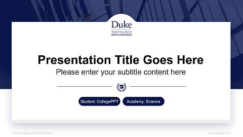 Trinity College of Arts and Sciences National Scholarship Defense PPT Template
