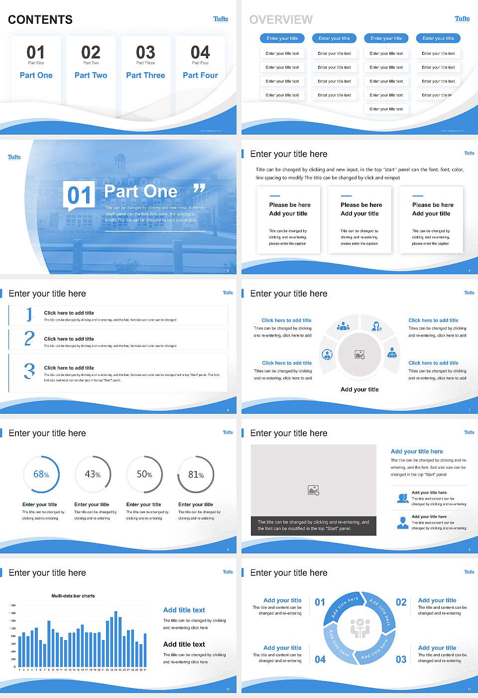 Tufts University Lecture Sharing and Networking Event PPT Template16:9 ratio PPT effect preview image2
