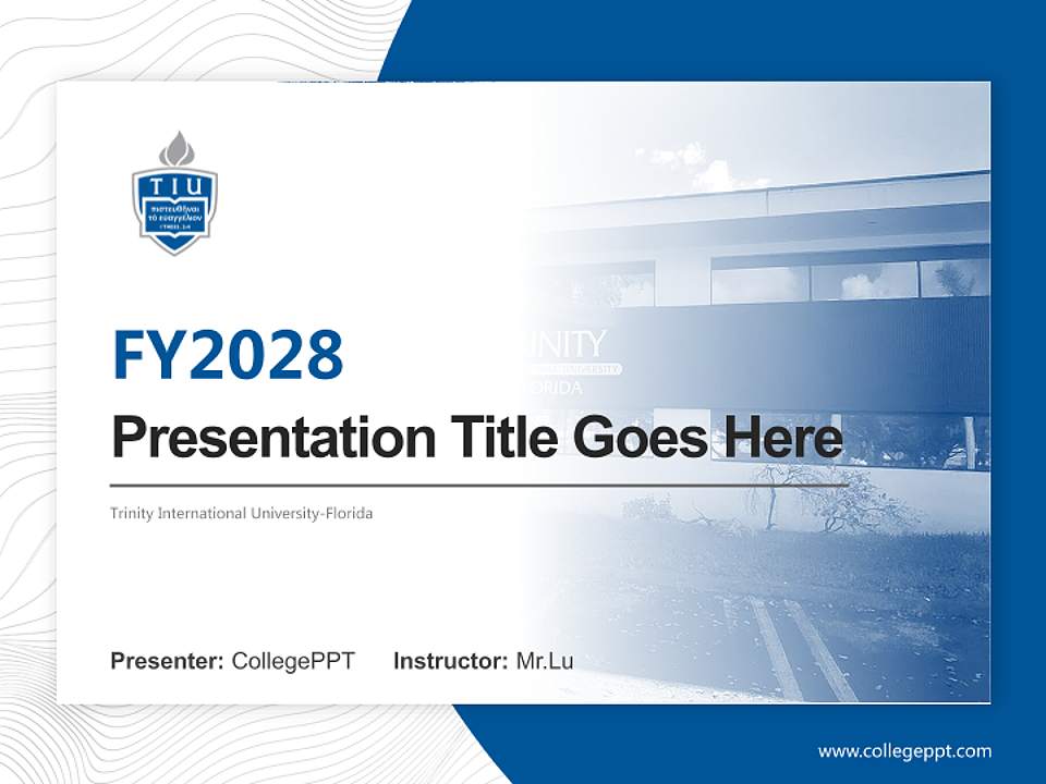 Trinity International University-Florida Academic Presentation/Research Findings Report PPT Template4:3 ratio PPT effect preview image5