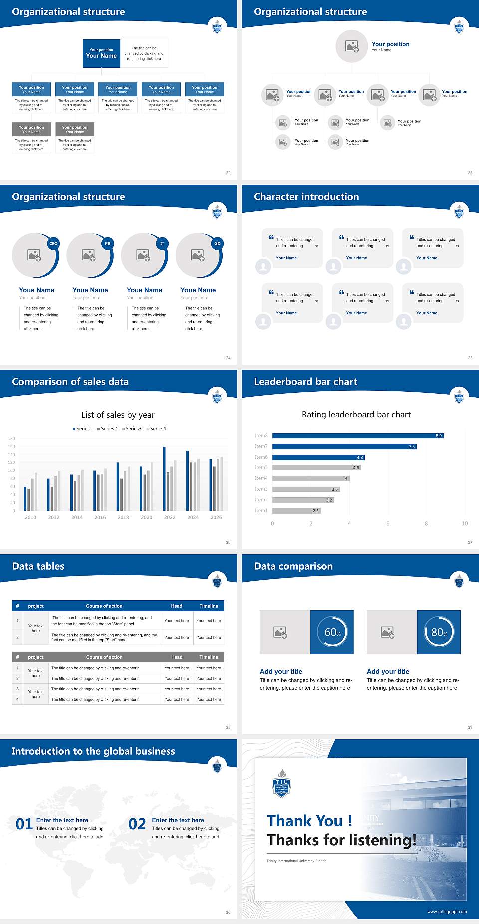 Trinity International University-Florida Academic Presentation/Research Findings Report PPT Template4:3 ratio PPT effect preview image4