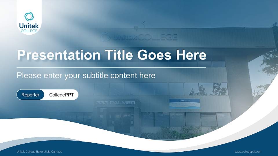 Unitek College Bakersfield Campus Lecture Sharing and Networking Event PPT Template16:9 ratio PPT effect preview image