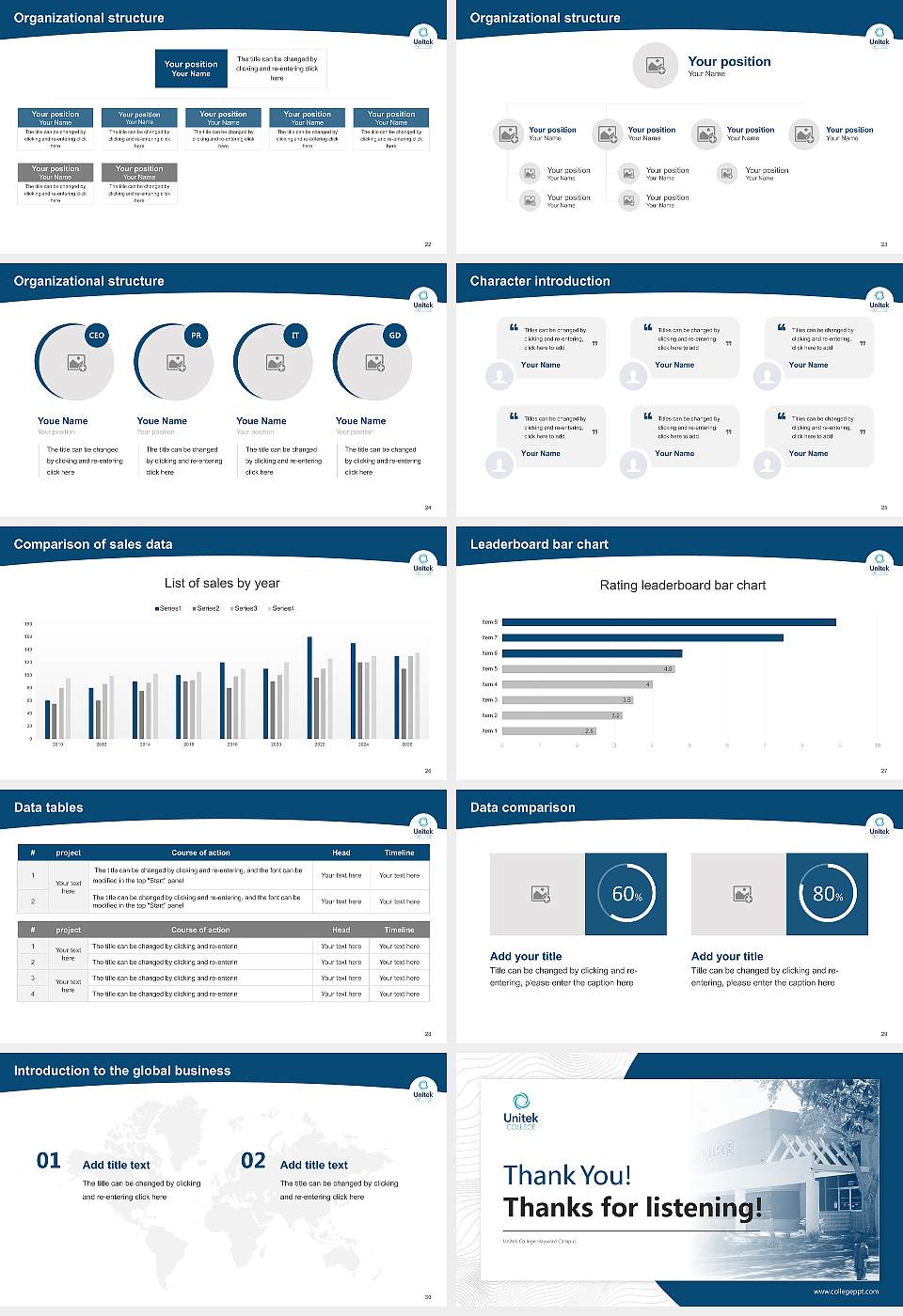 Unitek College Hayward Campus Academic Presentation/Research Findings Report PPT Template16:9 ratio PPT effect preview image4