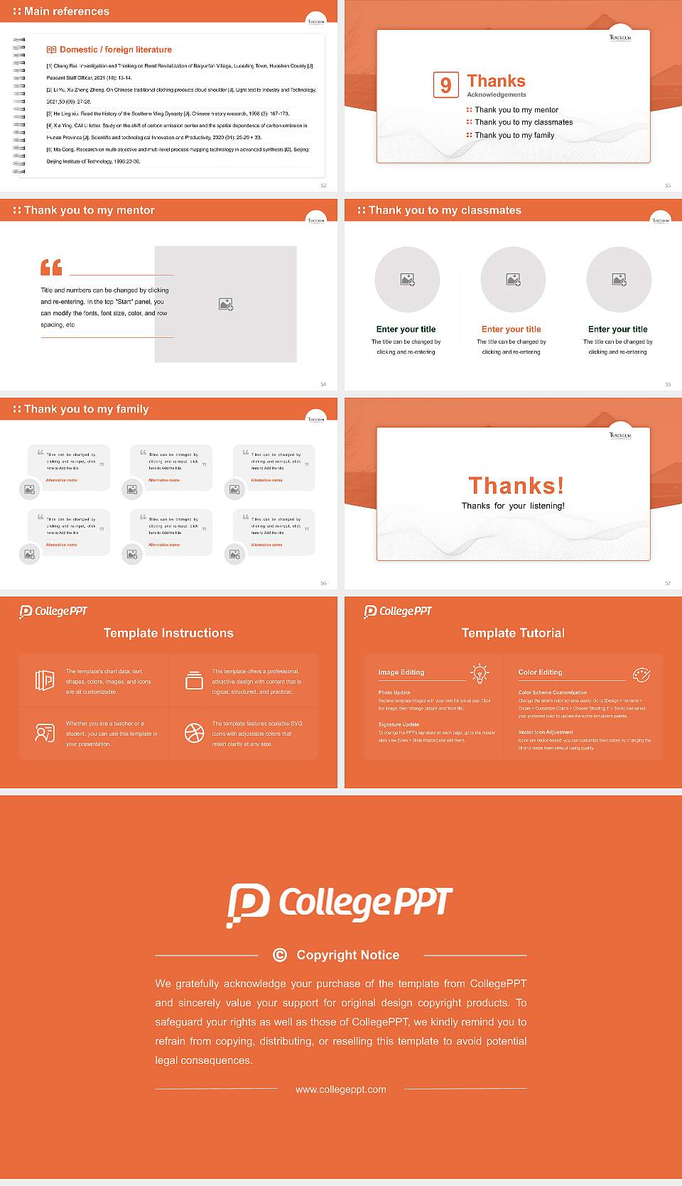 Tusculum University Graduation Thesis Defense PPT Template16:9 ratio PPT effect preview image7