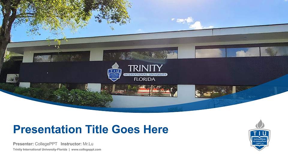 Trinity International University-Florida Course/Courseware Creation PPT Template16:9 ratio PPT effect preview image