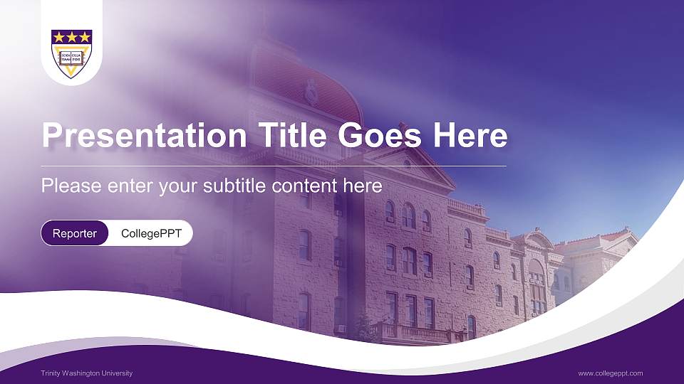 Trinity Washington University Lecture Sharing and Networking Event PPT Template16:9 ratio PPT effect preview image