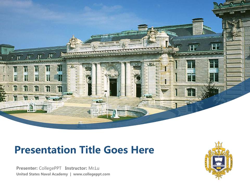 United States Naval Academy Course/Courseware Creation PPT Template4:3 ratio PPT effect preview image5