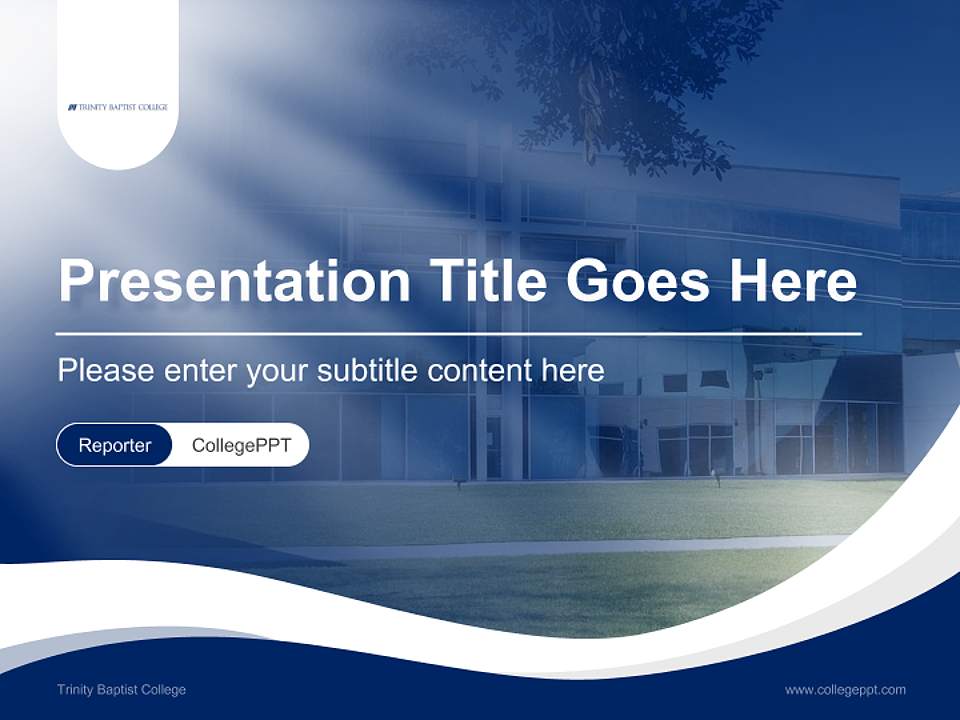 Trinity Baptist College Lecture Sharing and Networking Event PPT Template4:3 ratio PPT effect preview image4