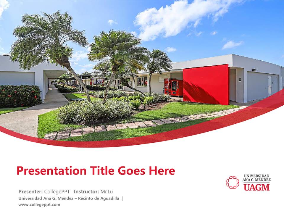 Universidad Ana G. Méndez – Recinto de Aguadilla Course/Courseware Creation PPT Template4:3 ratio PPT effect preview image5