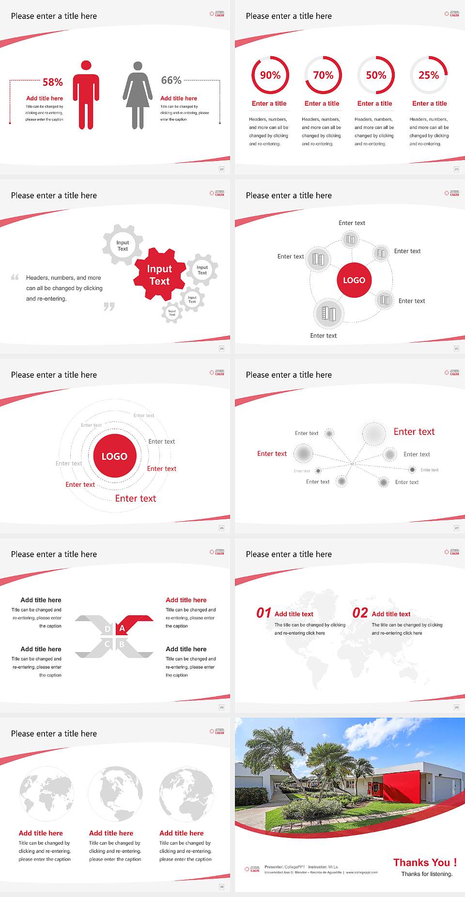 Universidad Ana G. Méndez – Recinto de Aguadilla Course/Courseware Creation PPT Template4:3 ratio PPT effect preview image4