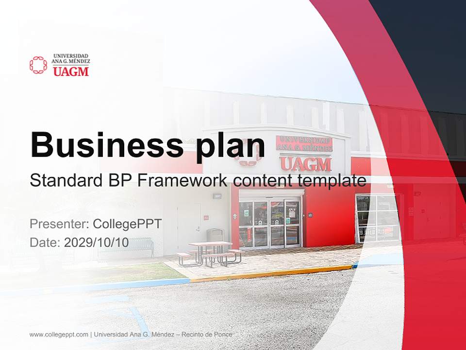 Universidad Ana G. Méndez – Recinto de Ponce Competition/Entrepreneurship Contest PPT Template4:3 ratio PPT effect preview image9