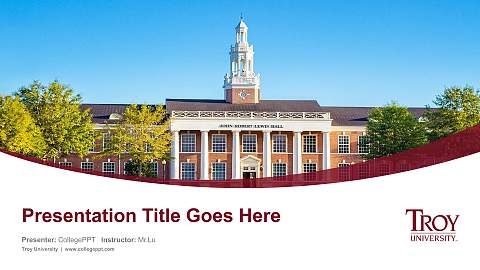 Troy University Course/Courseware Creation PPT Template
