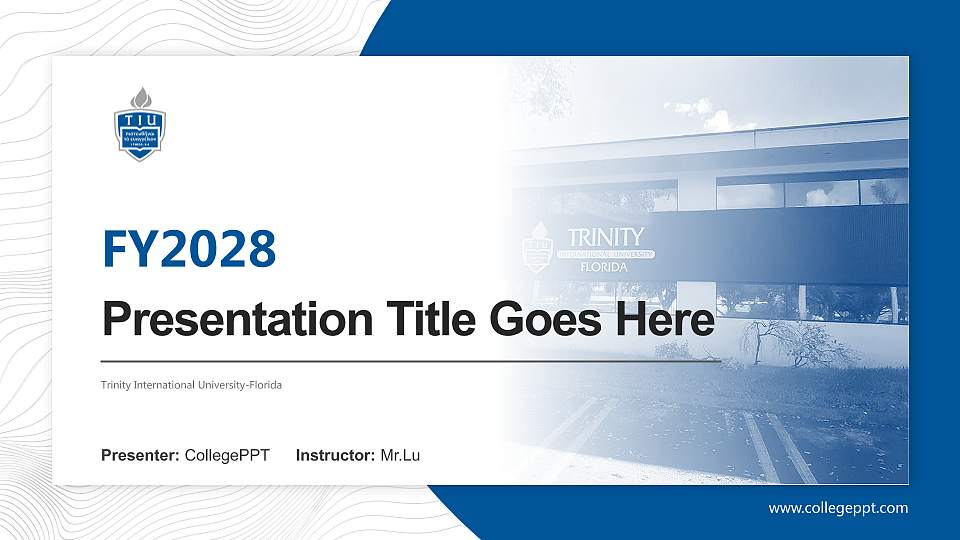 Trinity International University-Florida Academic Presentation/Research Findings Report PPT Template16:9 ratio PPT effect preview image