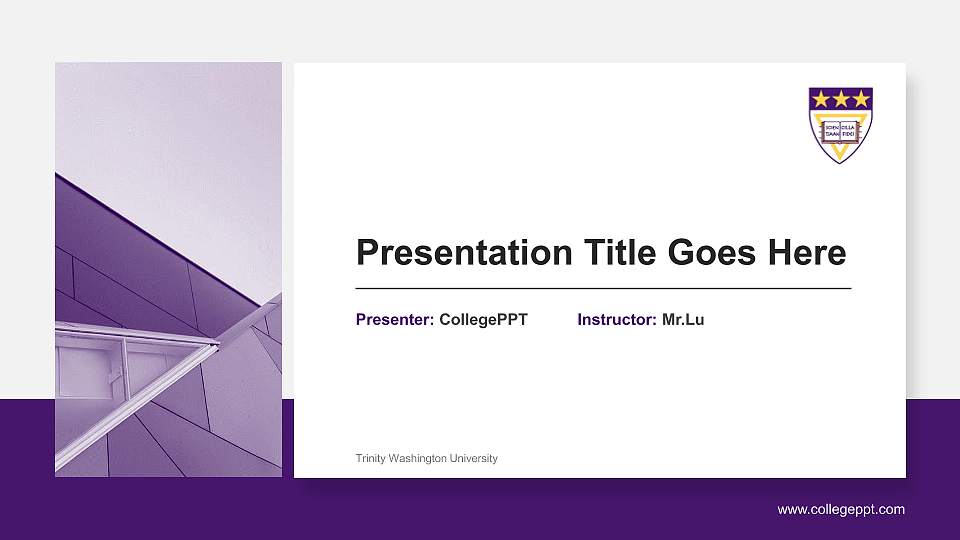 Trinity Washington University General Purpose PPT Template16:9 ratio PPT effect preview image