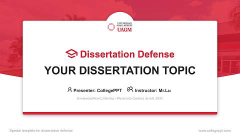 Universidad Ana G. Méndez – Recinto de Gurabo Graduation Thesis Defense PPT Template