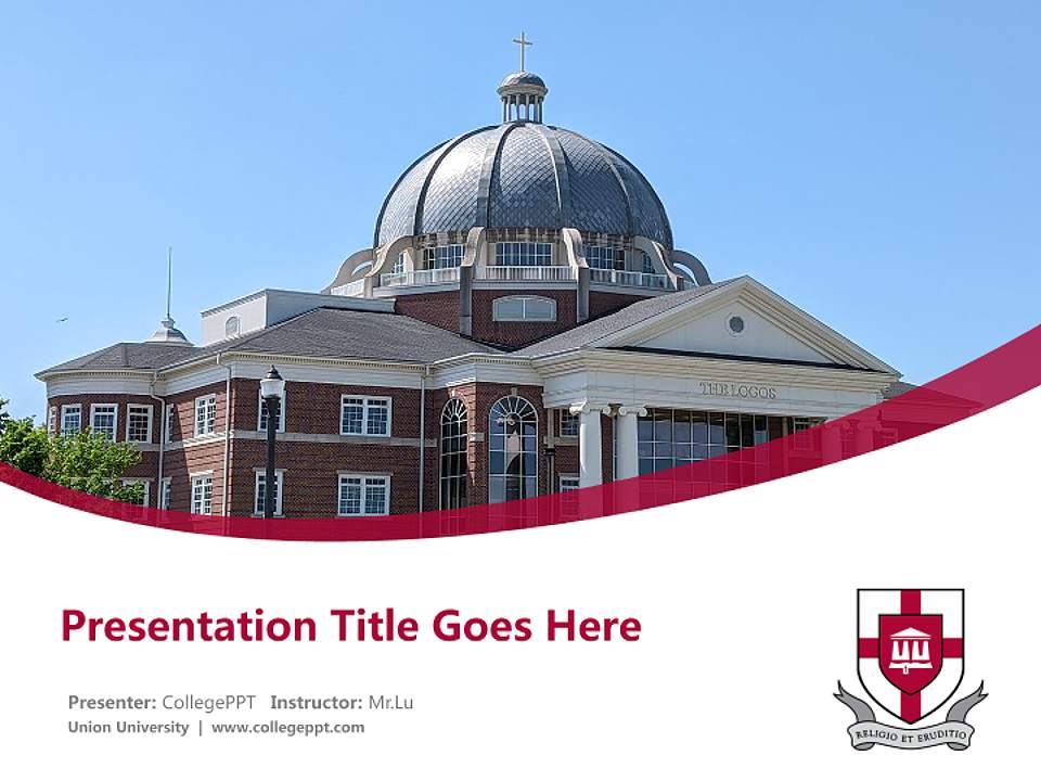 Union University Course/Courseware Creation PPT Template4:3 ratio PPT effect preview image5