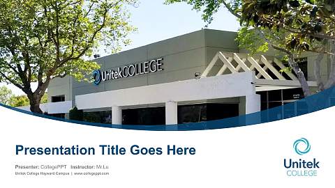 Unitek College Hayward Campus Course/Courseware Creation PPT Template