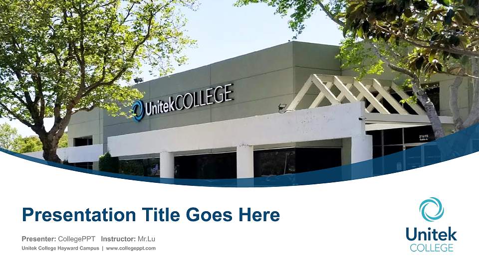 Unitek College Hayward Campus Course/Courseware Creation PPT Template16:9 ratio PPT effect preview image