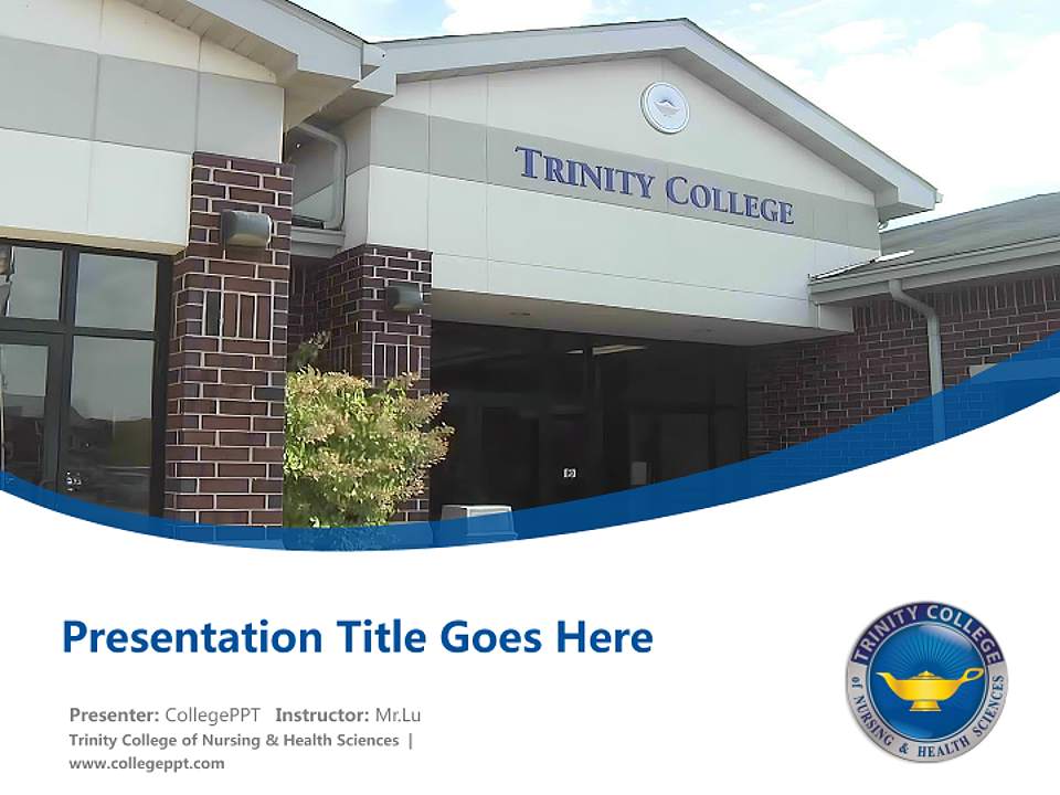 Trinity College of Nursing & Health Sciences Course/Courseware Creation PPT Template4:3 ratio PPT effect preview image5