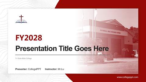 Tri-State Bible College Academic Presentation/Research Findings Report PPT Template