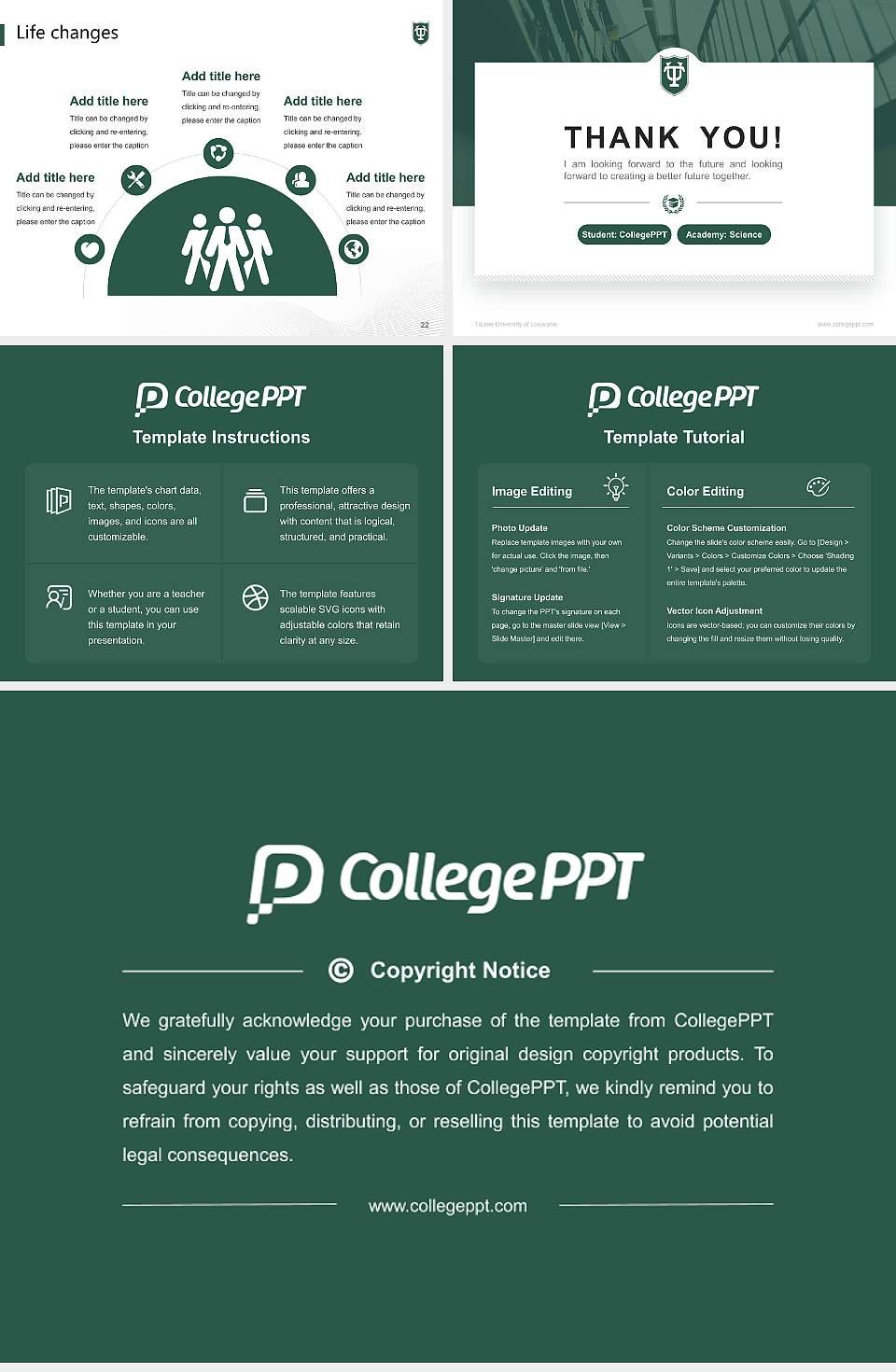 Tulane University of Louisiana National Scholarship Defense PPT Template4:3 ratio PPT effect preview image4