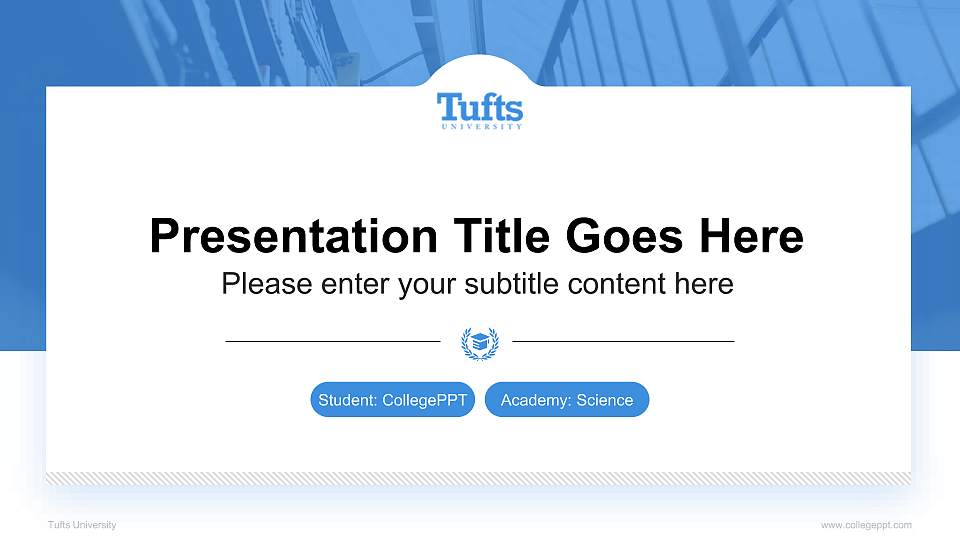 Tufts University National Scholarship Defense PPT Template16:9 ratio PPT effect preview image