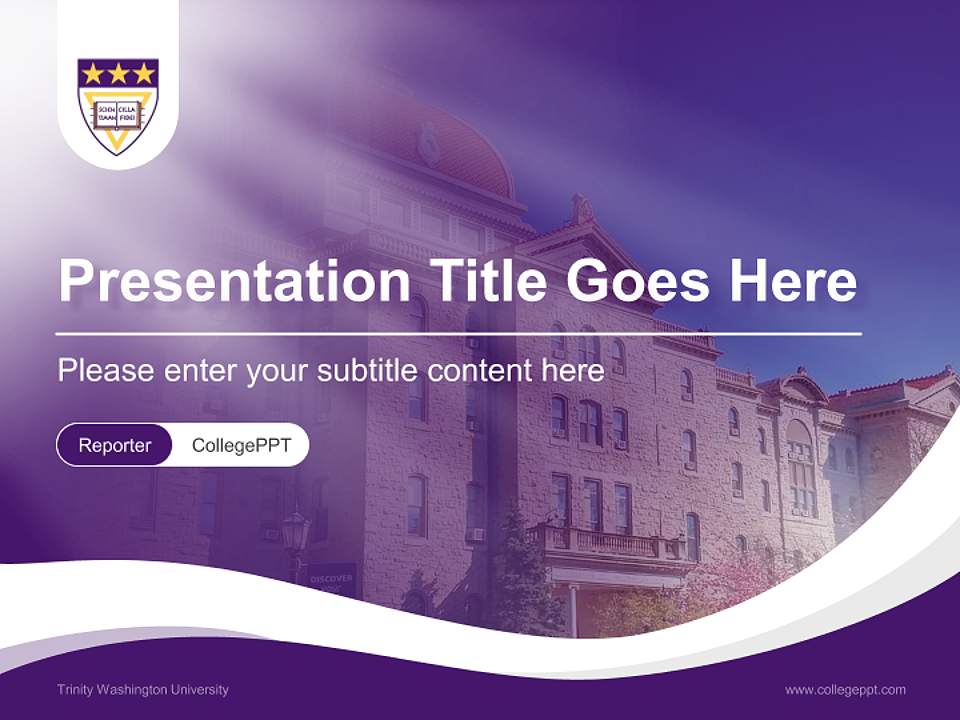 Trinity Washington University Lecture Sharing and Networking Event PPT Template4:3 ratio PPT effect preview image4