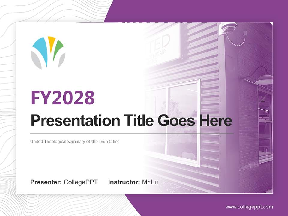 United Theological Seminary of the Twin Cities Academic Presentation/Research Findings Report PPT Template4:3 ratio PPT effect preview image5
