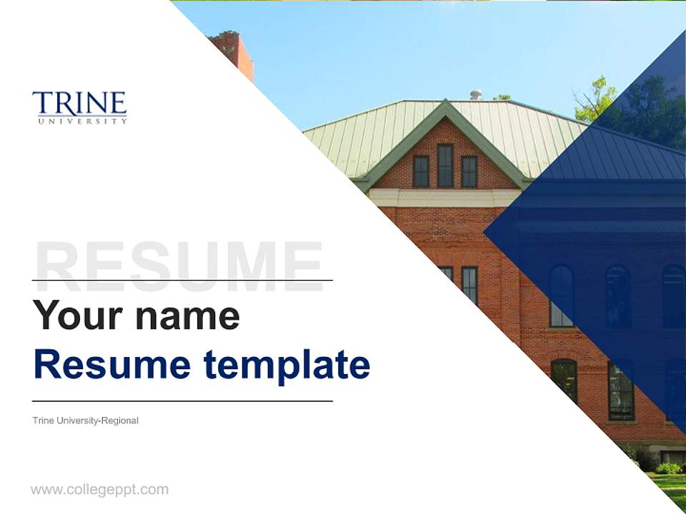 Trine University-Regional Resume PPT Template4:3 ratio PPT effect preview image5