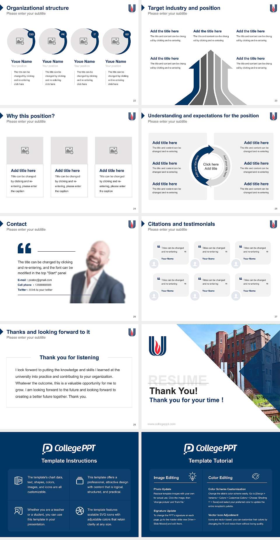 Union Presbyterian Seminary Resume PPT Template4:3 ratio PPT effect preview image4