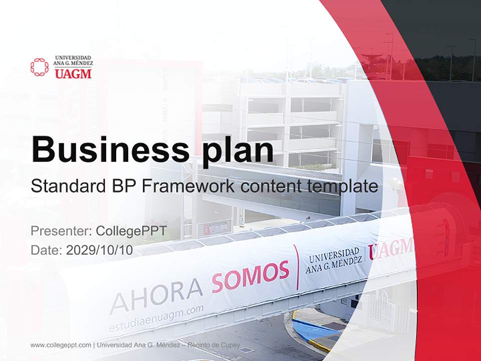 Universidad Ana G. Méndez – Recinto de Cupey Competition/Entrepreneurship Contest PPT Template4:3 ratio PPT effect preview image9
