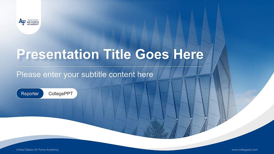 United States Air Force Academy Lecture Sharing and Networking Event PPT Template16:9 ratio PPT effect preview image