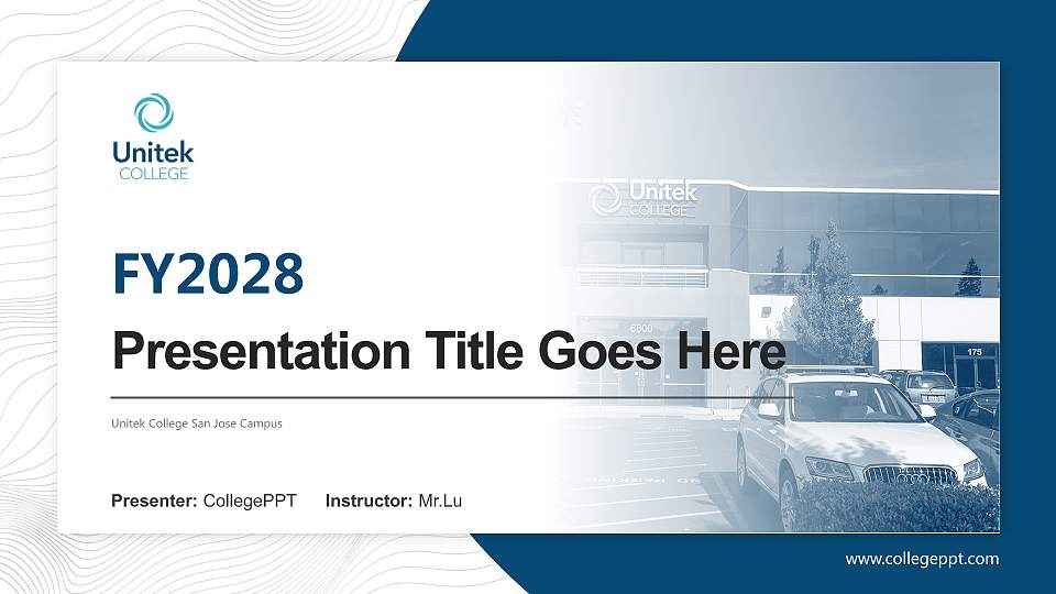 Unitek College San Jose Campus Academic Presentation/Research Findings Report PPT Template16:9 ratio PPT effect preview image