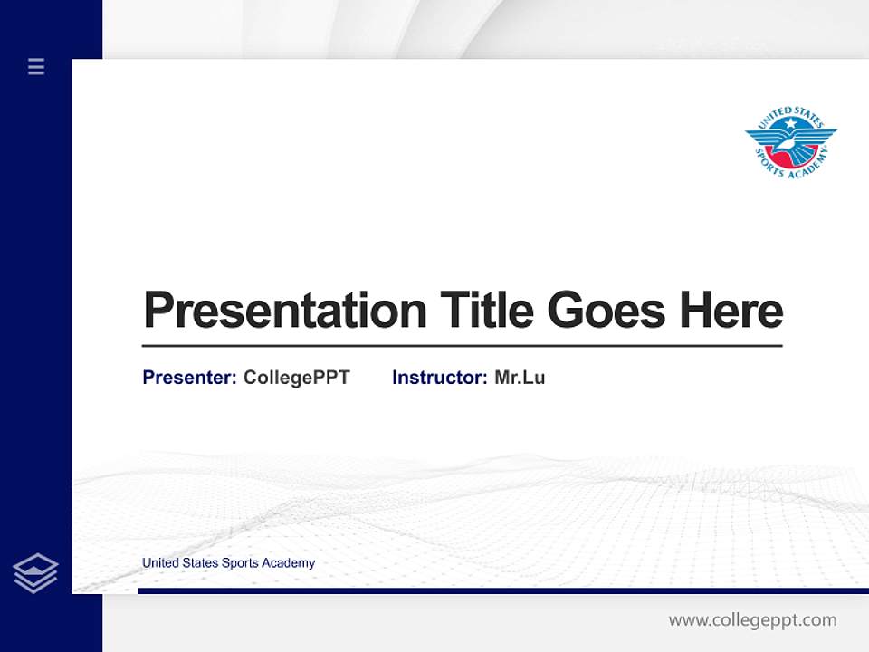 United States Sports Academy Thesis Proposal/Graduation Defense PPT Template4:3 ratio PPT effect preview image5