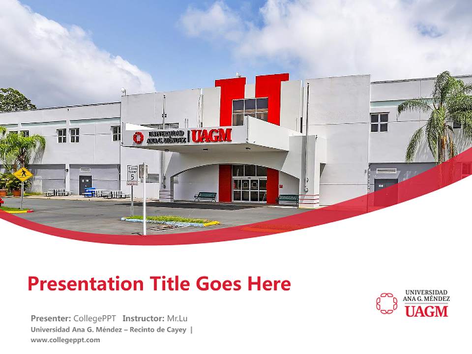 Universidad Ana G. Méndez – Recinto de Cayey Course/Courseware Creation PPT Template4:3 ratio PPT effect preview image5