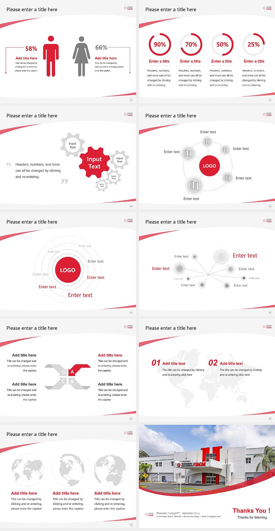 Universidad Ana G. Méndez – Recinto de Cayey Course/Courseware Creation PPT Template4:3 ratio PPT effect preview image4