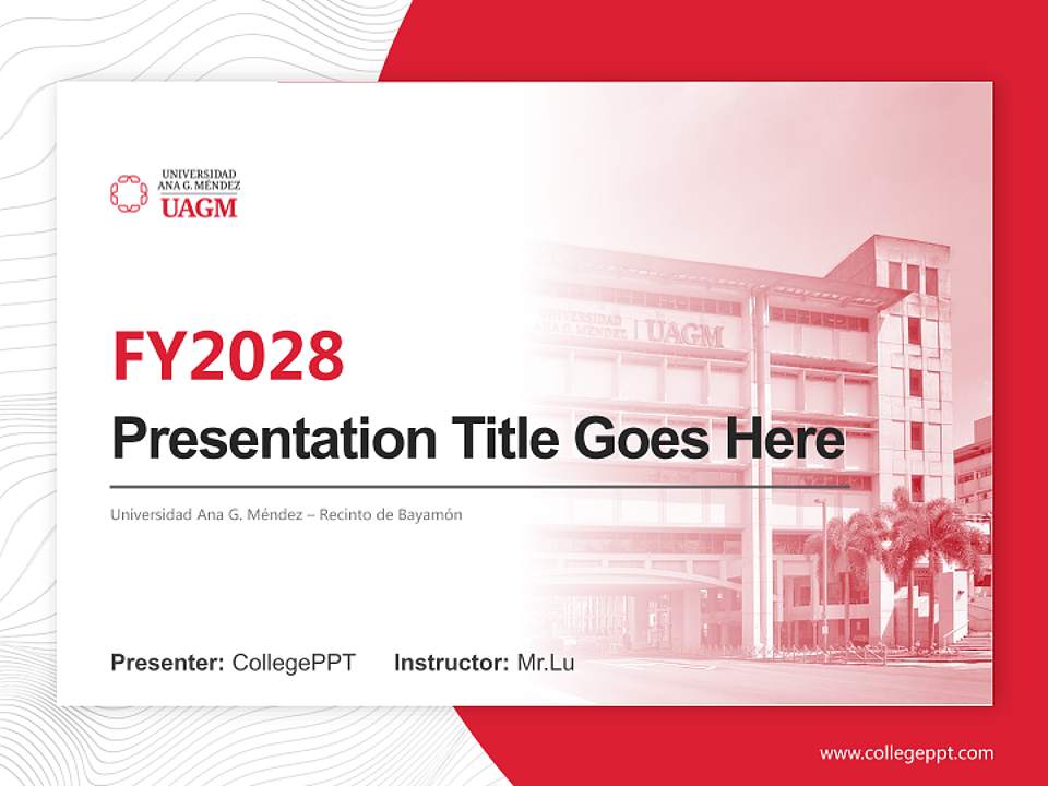 Universidad Ana G. Méndez – Recinto de Bayamón Academic Presentation/Research Findings Report PPT Template4:3 ratio PPT effect preview image5