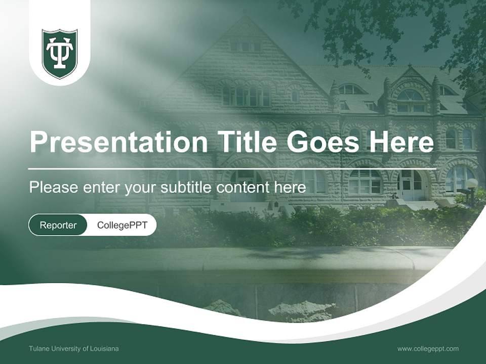 Tulane University of Louisiana Lecture Sharing and Networking Event PPT Template4:3 ratio PPT effect preview image4