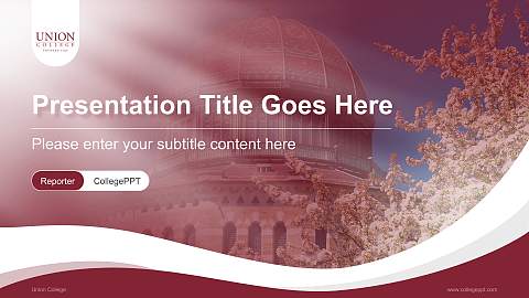 Union College Lecture Sharing and Networking Event PPT Template