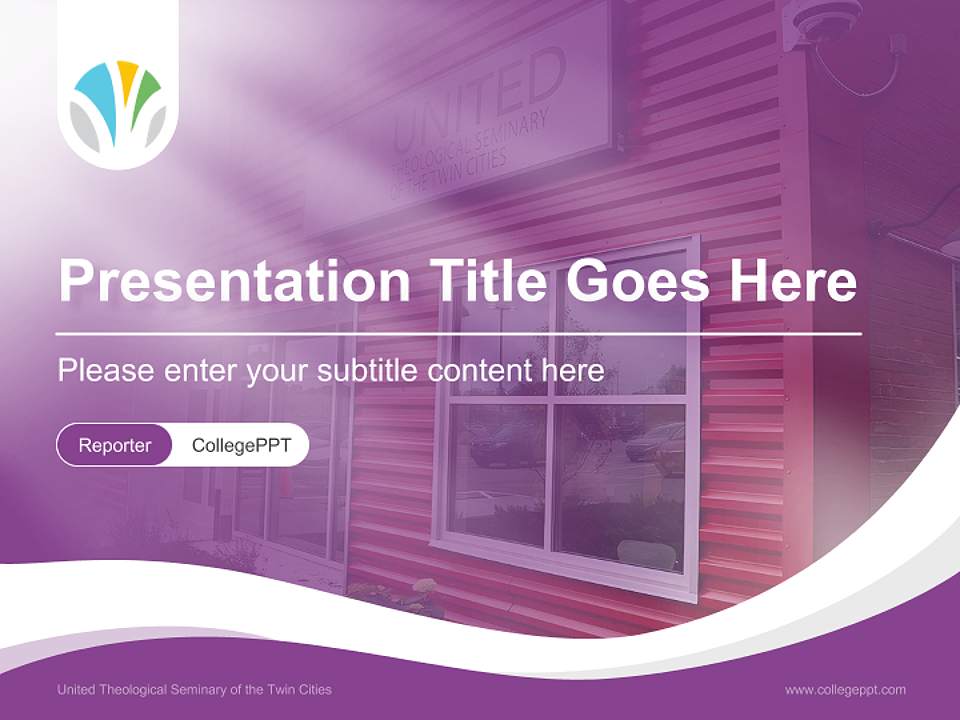 United Theological Seminary of the Twin Cities Lecture Sharing and Networking Event PPT Template4:3 ratio PPT effect preview image4