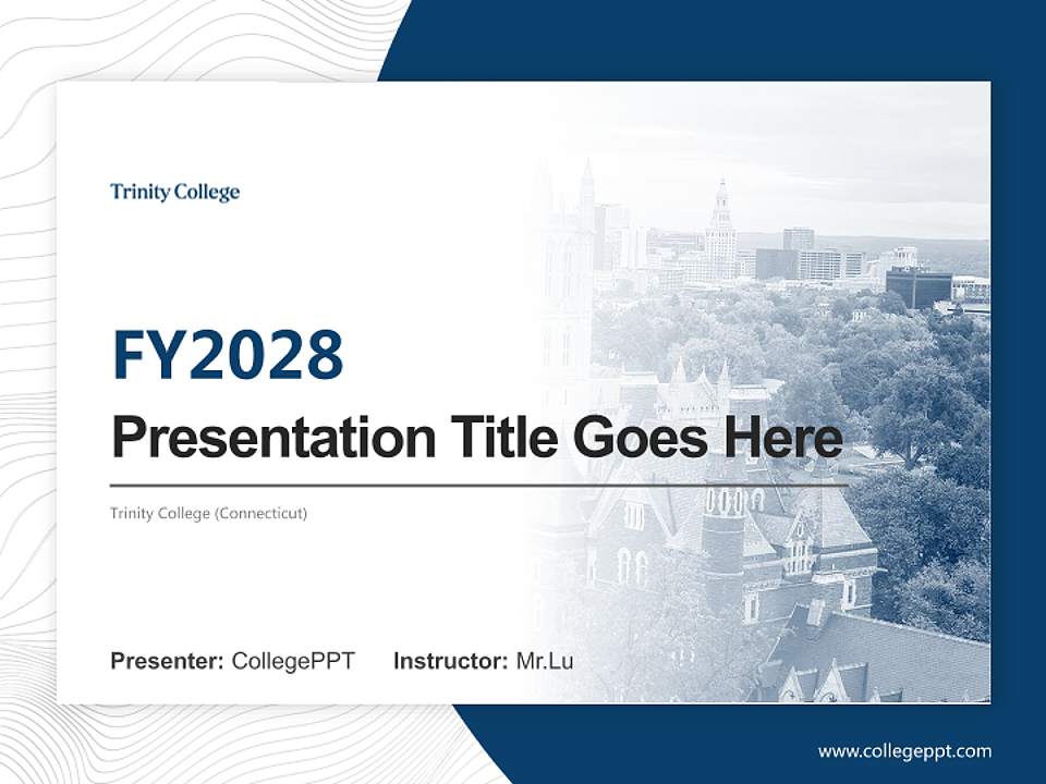 Trinity College (Connecticut) Academic Presentation/Research Findings Report PPT Template4:3 ratio PPT effect preview image5