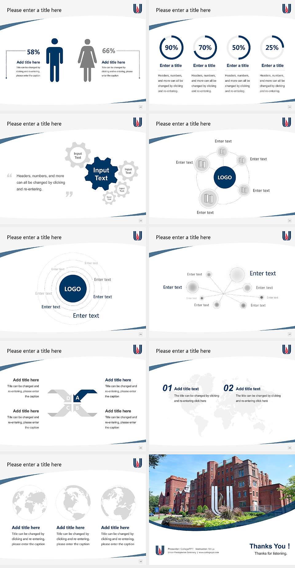 Union Presbyterian Seminary Course/Courseware Creation PPT Template4:3 ratio PPT effect preview image4