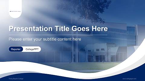 Trinity Baptist College Lecture Sharing and Networking Event PPT Template