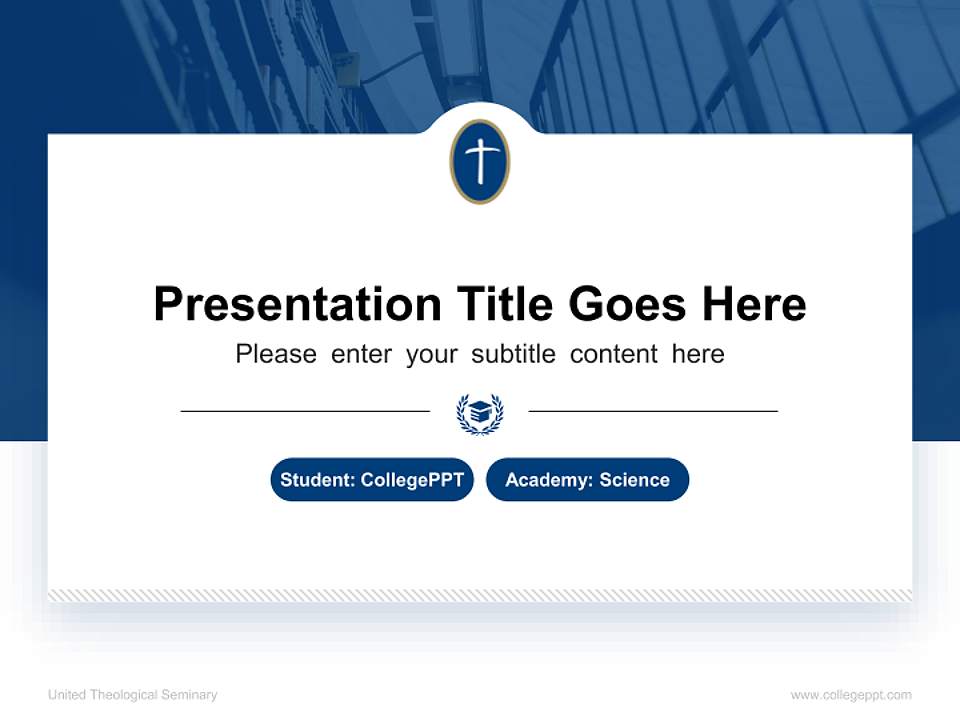 United Theological Seminary National Scholarship Defense PPT Template4:3 ratio PPT effect preview image4